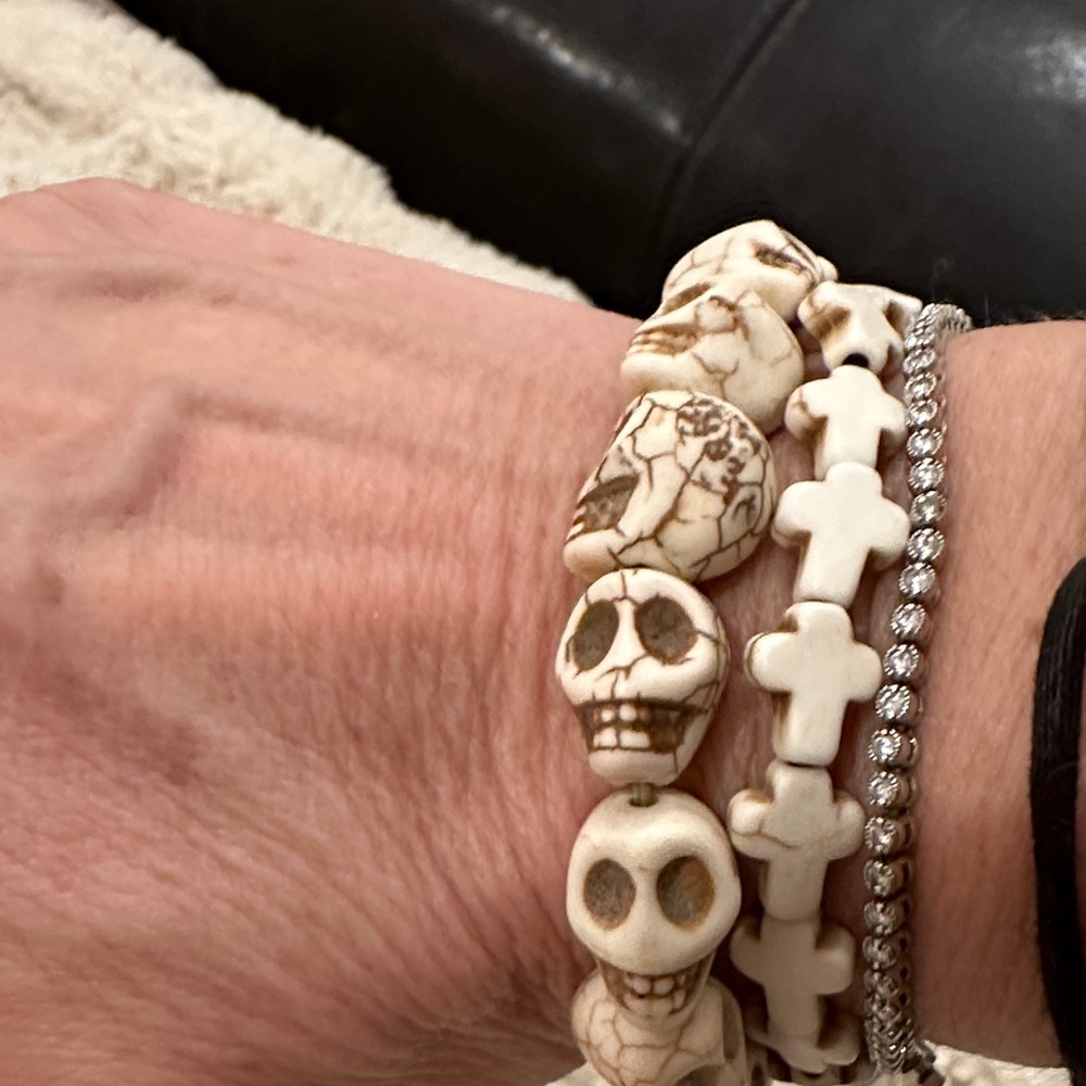 Skull and Cross Beaded Bracelets